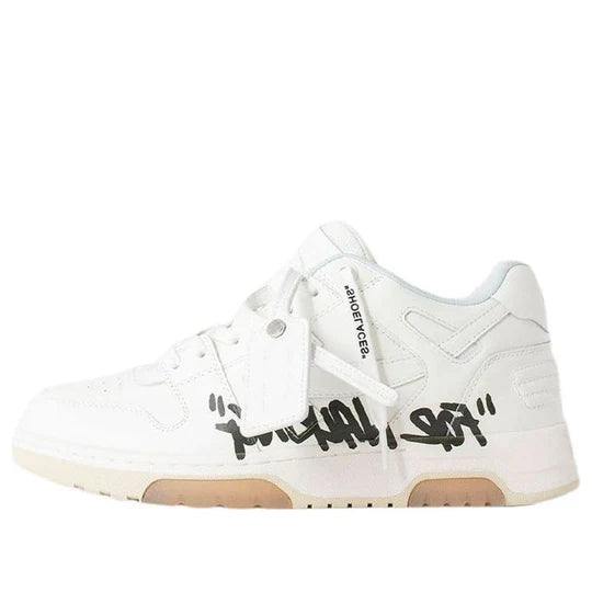 OFF-WHITE Out Of Office OOO Low Tops For Walking White Black