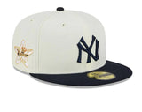 New York Yankees New Era Off White Retro Side Patch 59FIFTY Fitted Hat