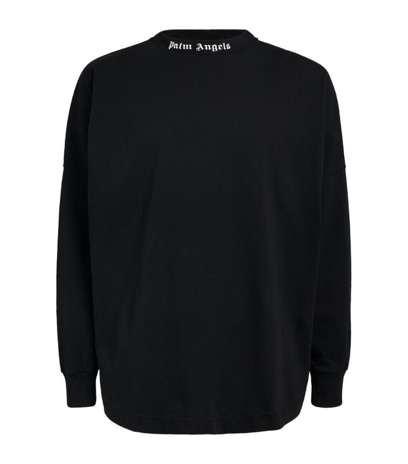 Palm Angels Long Sleeve Black Tee