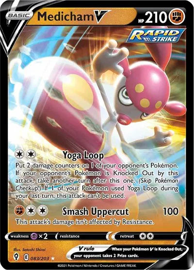 Carta Pokémon Medicham V 083/203 Evolving Skies