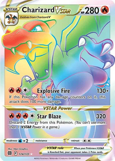 Carta Pokémon Charizard VSTAR (Secret) 174/172 Brilliant Stars