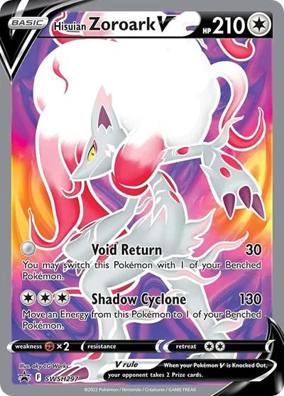 Carta Pokémon Hisuian Zoroark V SWSH297 Sword & Shield Promo