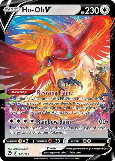 Carta Pokémon Ho-oh V 140/195 Silver Tempest