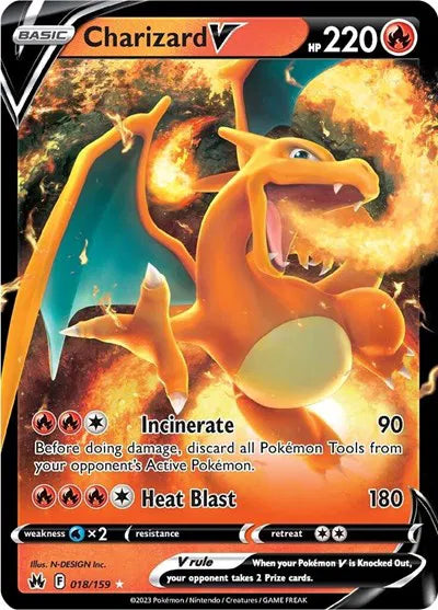 Carta Pokémon Charizard V 018/159 Crown Zenith