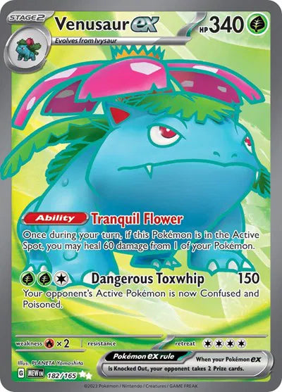 Carta Pokémon Venusaur ex 182/165 SV: 151