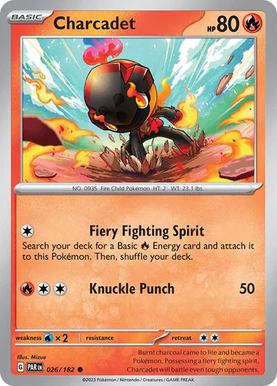 Carta Pokémon Charcadet 026/182 Paradox Rift