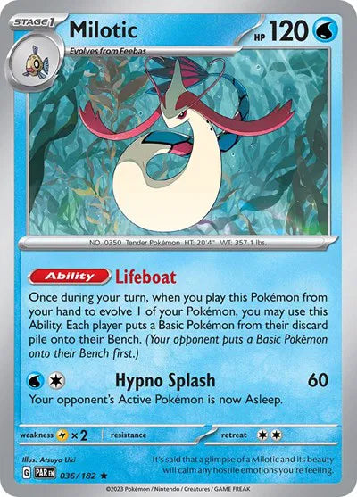 Carta Pokémon Milotic 036/182 Paradox Rift