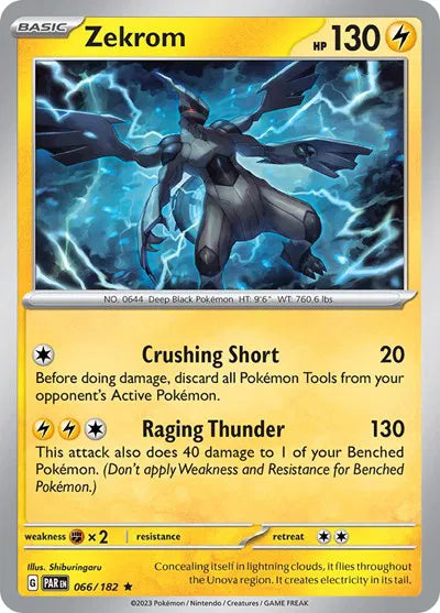 Carta Pokémon Zekrom 066/182 Paradox Rift