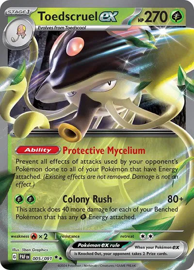 Carta Pokémon Toedscruel ex 005/091 Paldean Fates