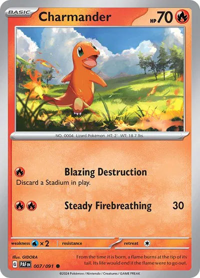 Carta Pokémon Charmander 007/091 Paldean Fates