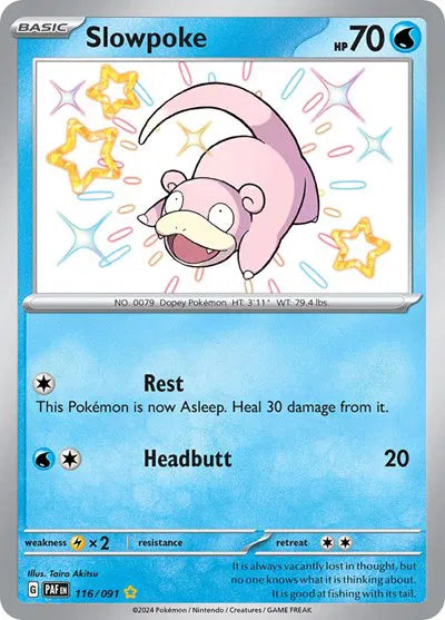 Carta Pokémon Slowpoke 116/091 Paldean Fates