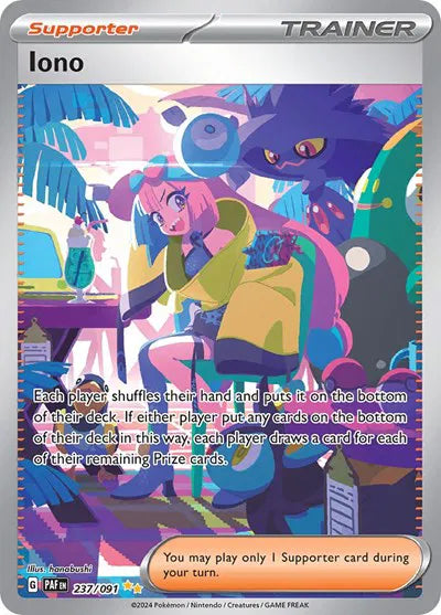 Carta Pokémon Iono 237/091 237/091 Paldean Fates