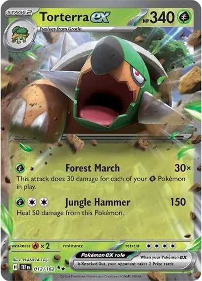 Carta Pokémon Torterra ex 012/162 Temporal Forces