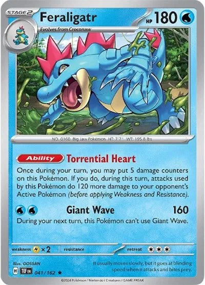 Carta Pokémon Feraligatr 041/162 Temporal Forces