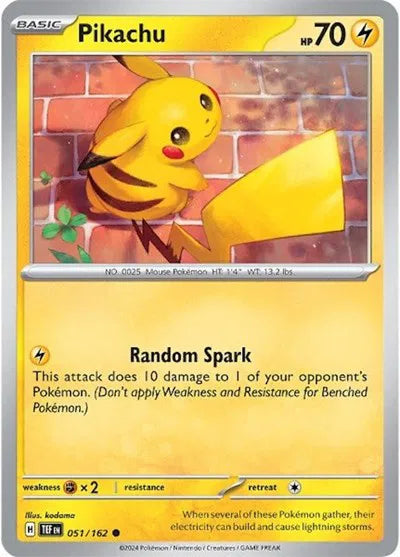 Carta Pokémon Pikachu 051/162 Temporal Forces