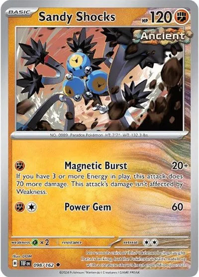 Carta Pokémon Sandy Shocks 098/162 Temporal Forces