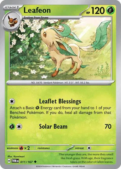 Carta Pokémon Leafeon 011/167 Twilight Masquerade
