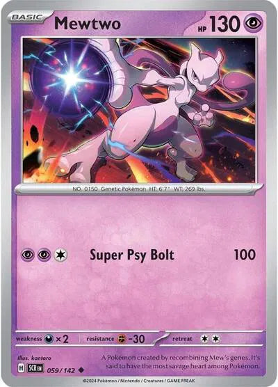 Carta Pokémon Mewtwo 059/142 Stellar Crown