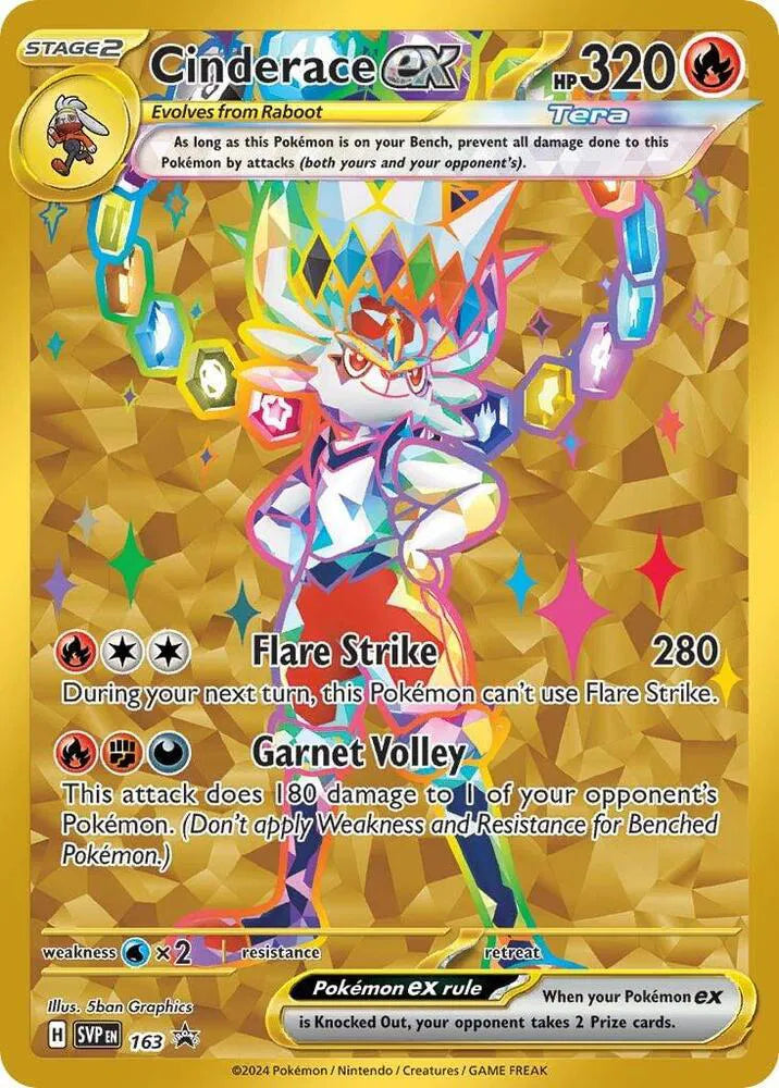 Carta Pokémon Cinderace ex 163 Scarlet & Violet Promo