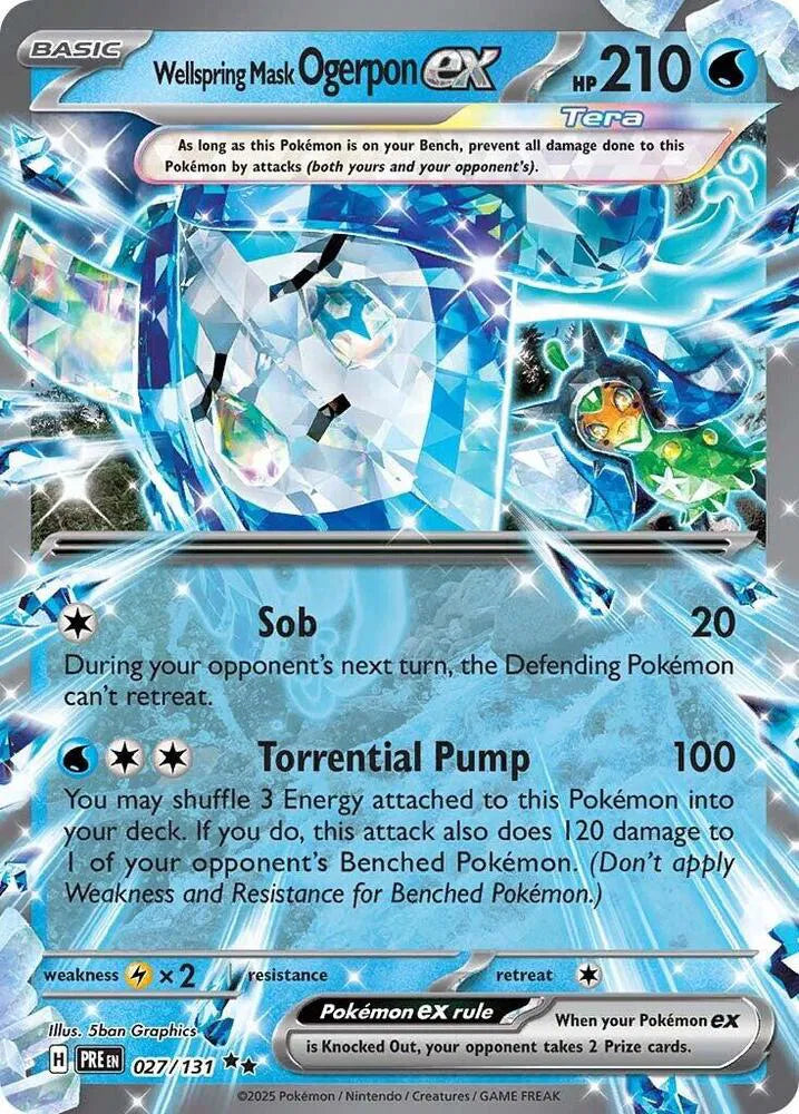 Carta Pokémon Wellspring Mask Ogerpon ex 027/131 Prismatic Evolutions
