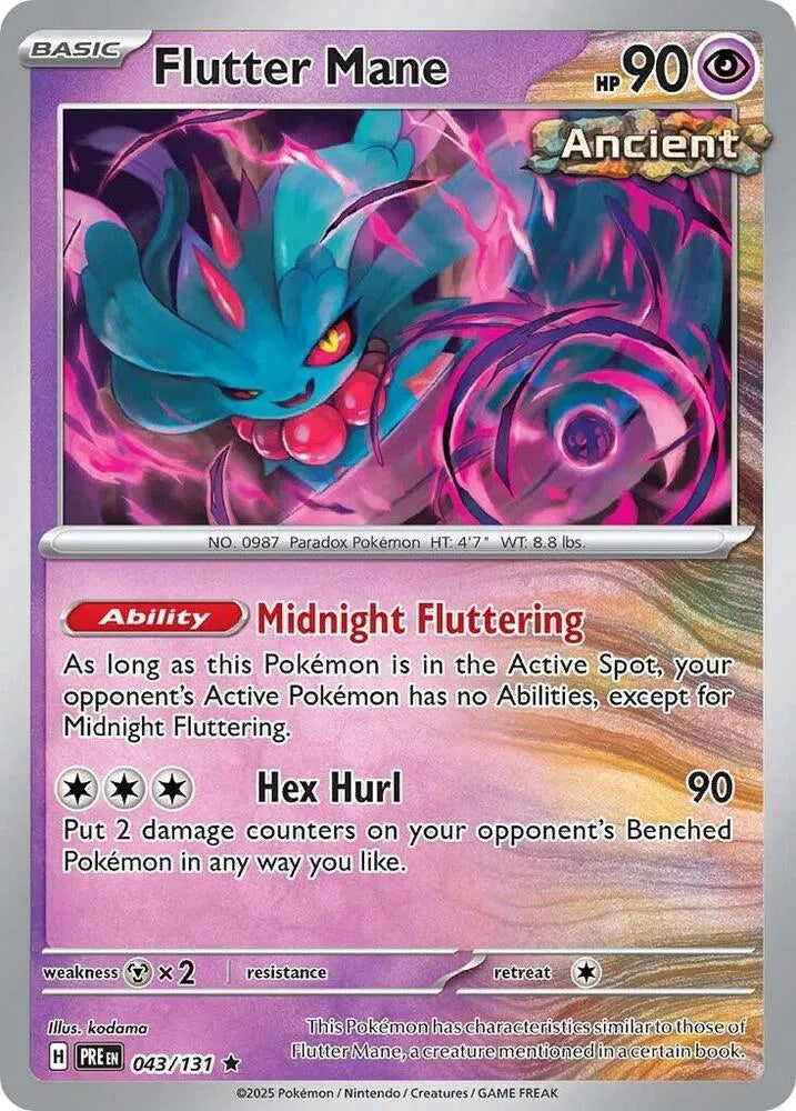 Carta Pokémon Flutter Mane 043/131 Prismatic Evolutions