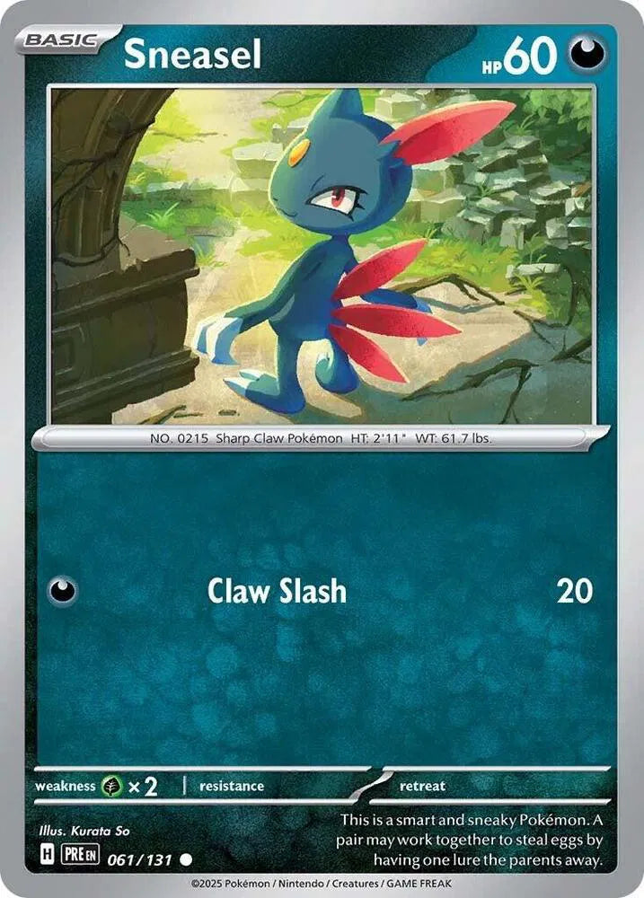 Carta Pokémon Sneasel 061/131 Prismatic Evolutions