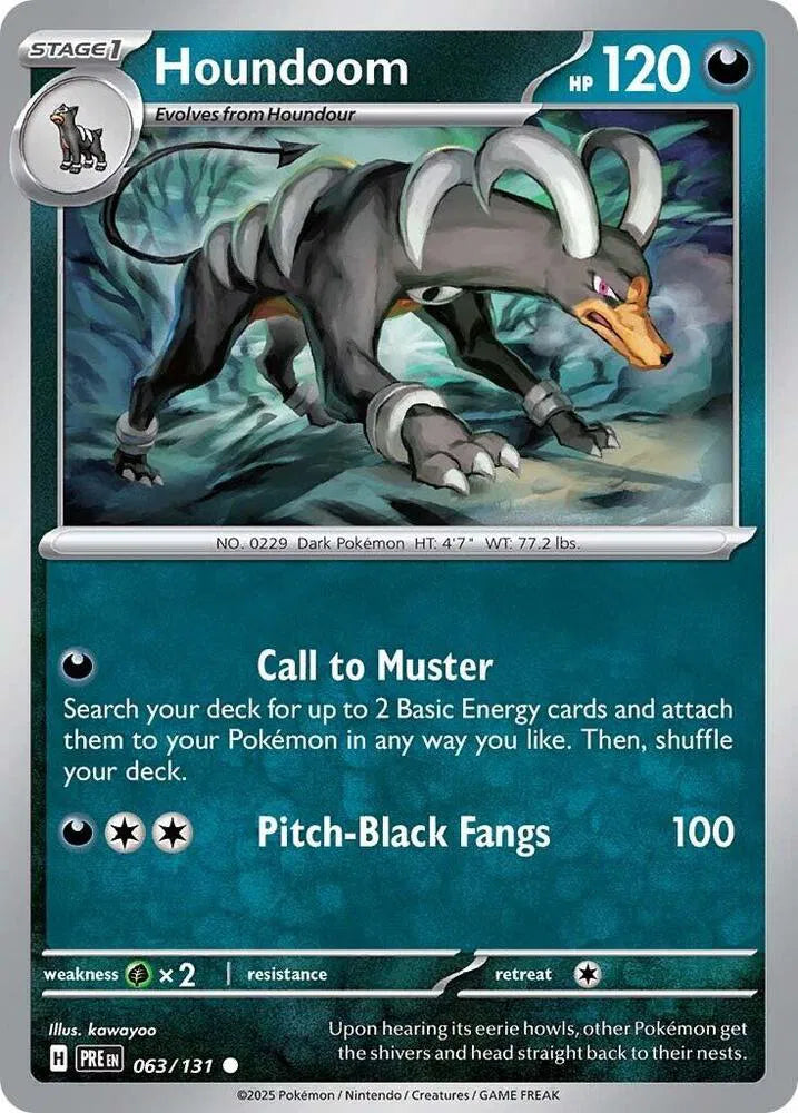 Carta Pokémon Houndoom 063/131 Prismatic Evolutions