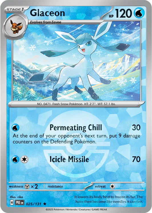Carta Pokémon Glaceon (Poke Ball Pattern) 025/131 Prismatic Evolutions