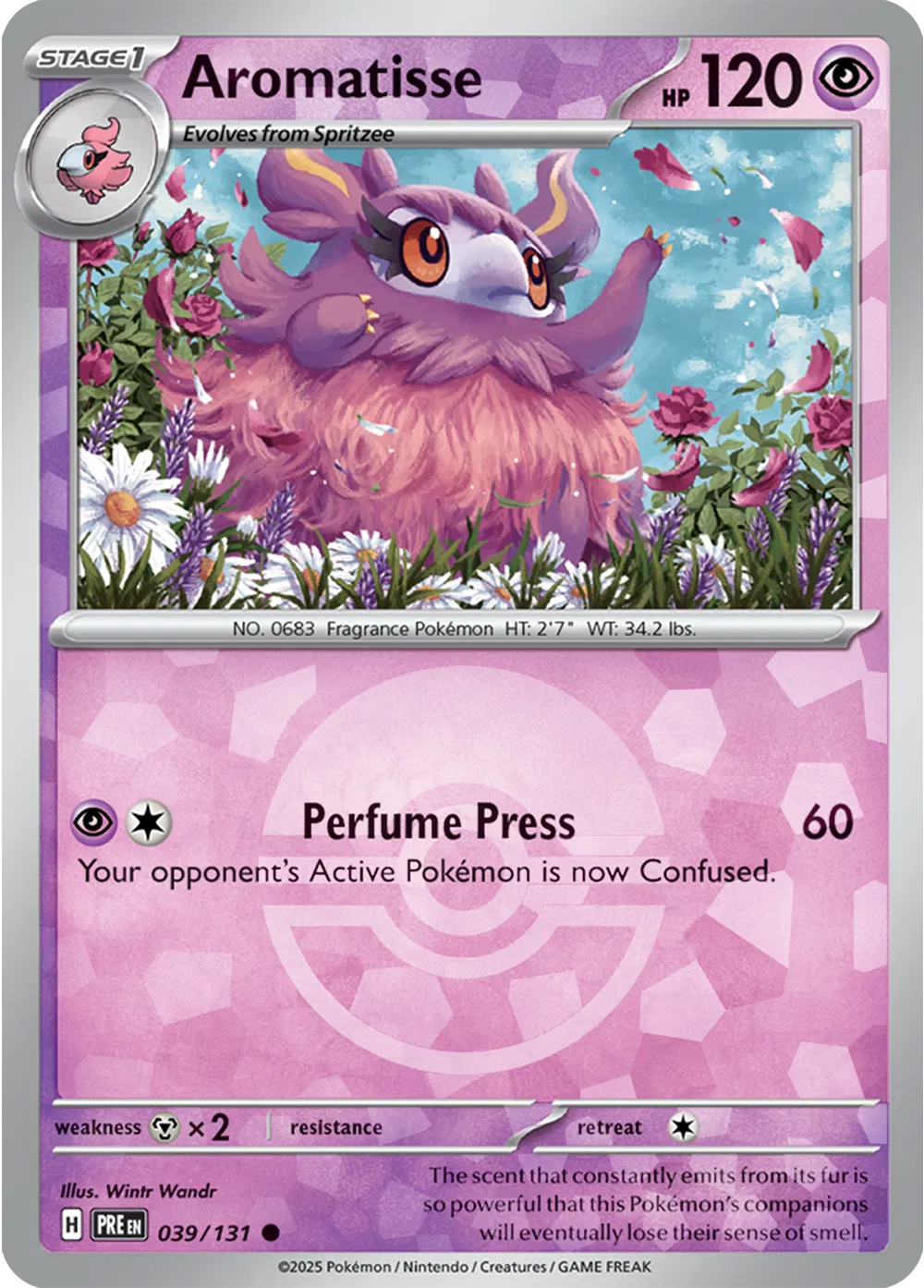 Carta Pokémon Aromatisse (Poke Ball Pattern) 039/131 Prismatic Evolutions