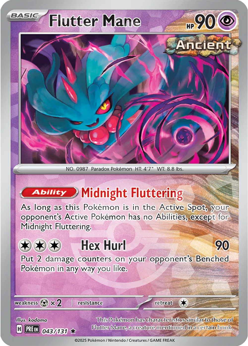 Carta Pokémon Flutter Mane (Poke Ball Pattern) 043/131 Prismatic Evolutions