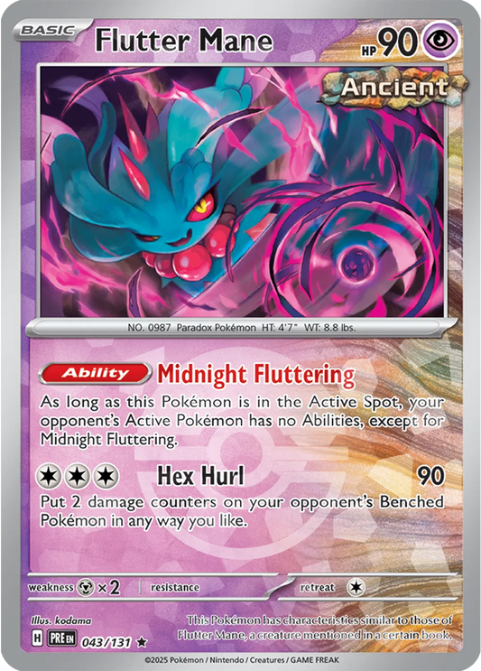 Carta Pokémon Flutter Mane (Poke Ball Pattern) 043/131 Prismatic Evolutions