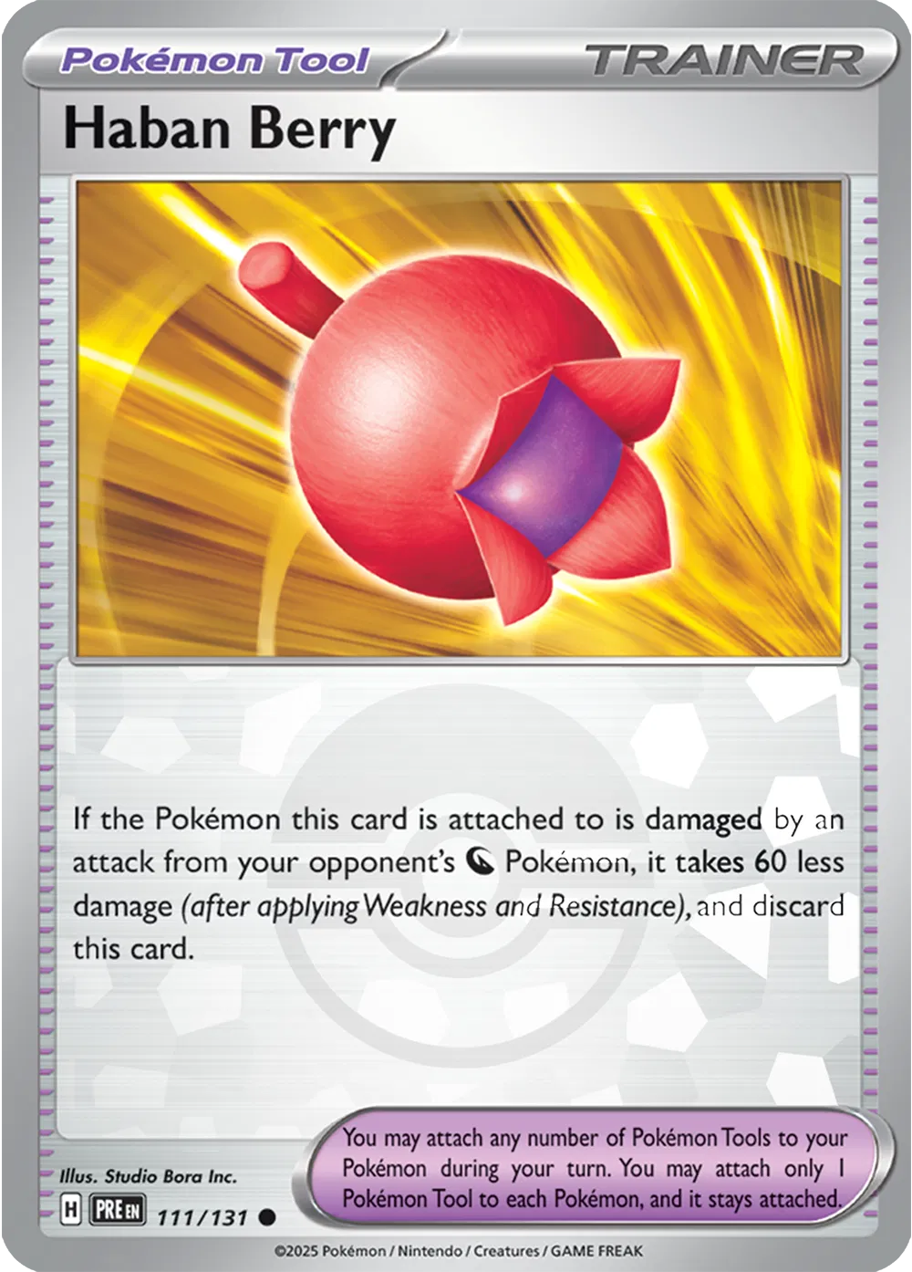 Carta Pokémon Haban Berry (Poke Ball Pattern) 111/131 Prismatic Evolutions