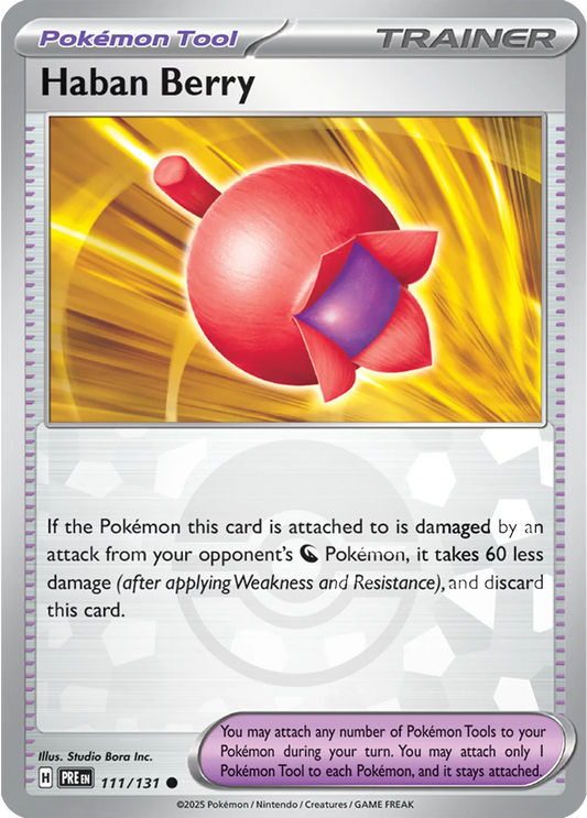 Carta Pokémon Haban Berry (Poke Ball Pattern) 111/131 Prismatic Evolutions