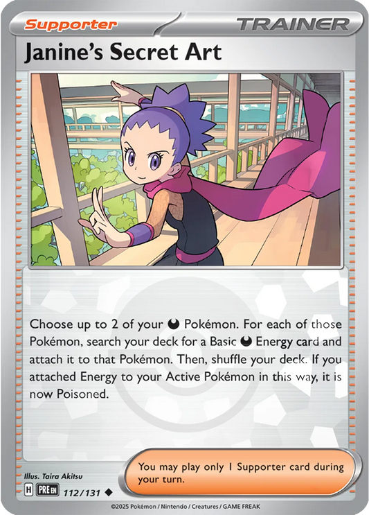 Carta Pokémon Janine's Secret Art (Poke Ball Pattern) 112/131 Prismatic Evolutions