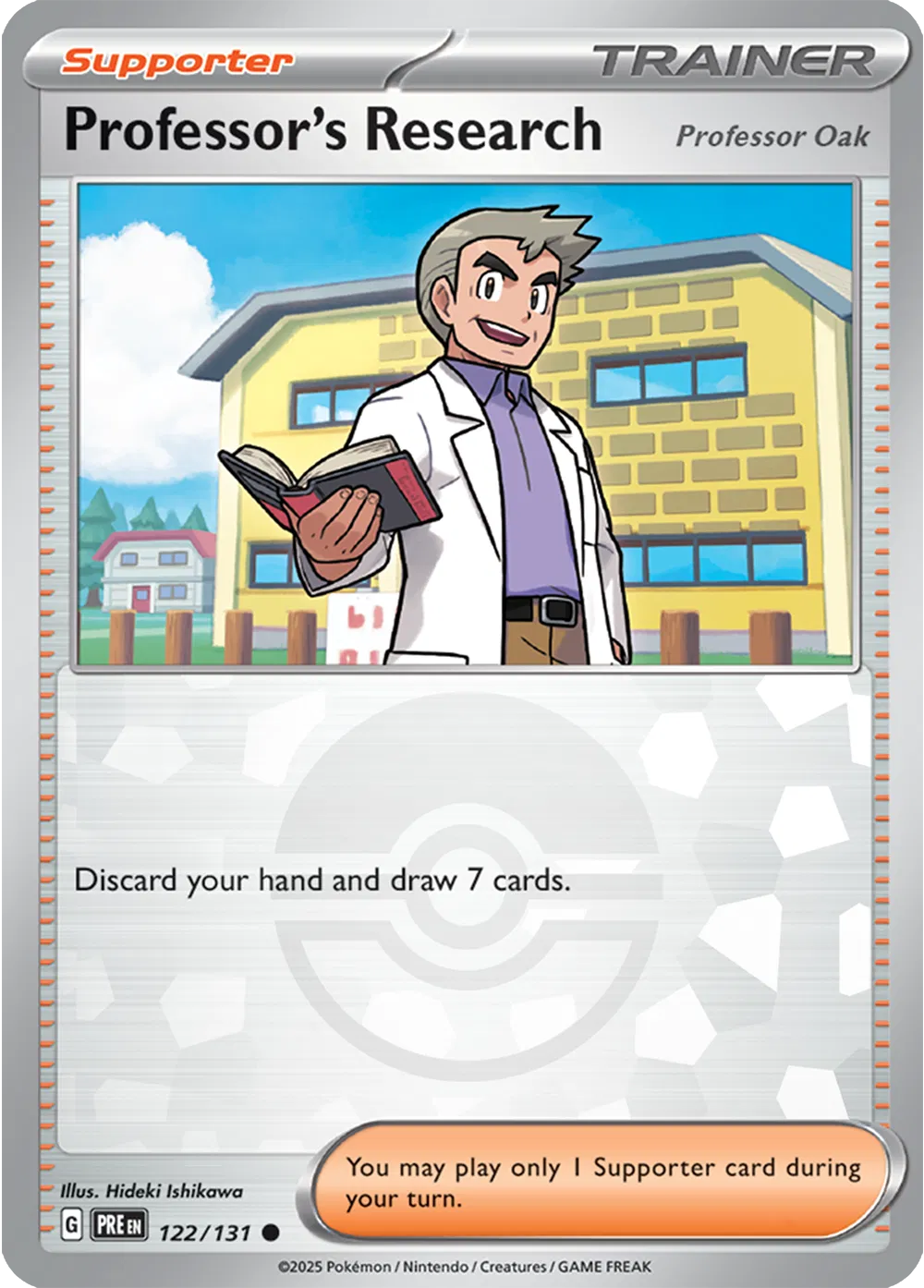 Carta Pokémon Professor's Research [Professor Oak] (Poke Ball Pattern) 122/131 Prismatic Evolutions