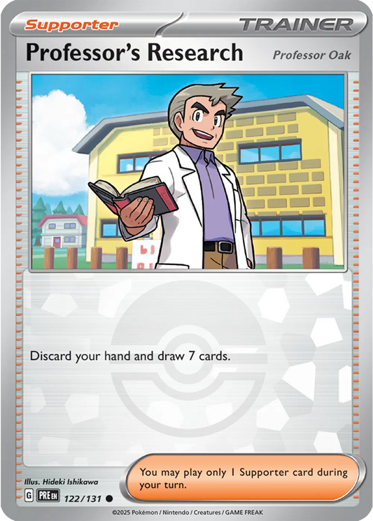 Carta Pokémon Professor's Research [Professor Oak] (Poke Ball Pattern) 122/131 Prismatic Evolutions