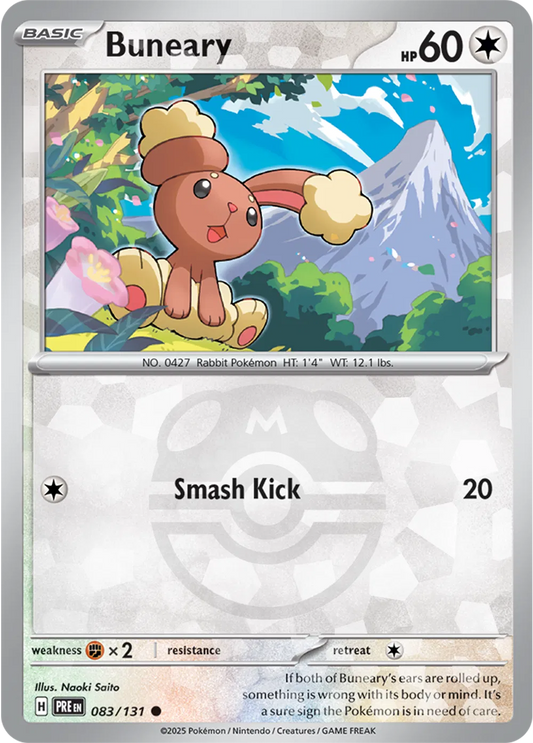 Carta Pokémon Buneary (Master Ball Pattern) 083/131 Prismatic Evolutions