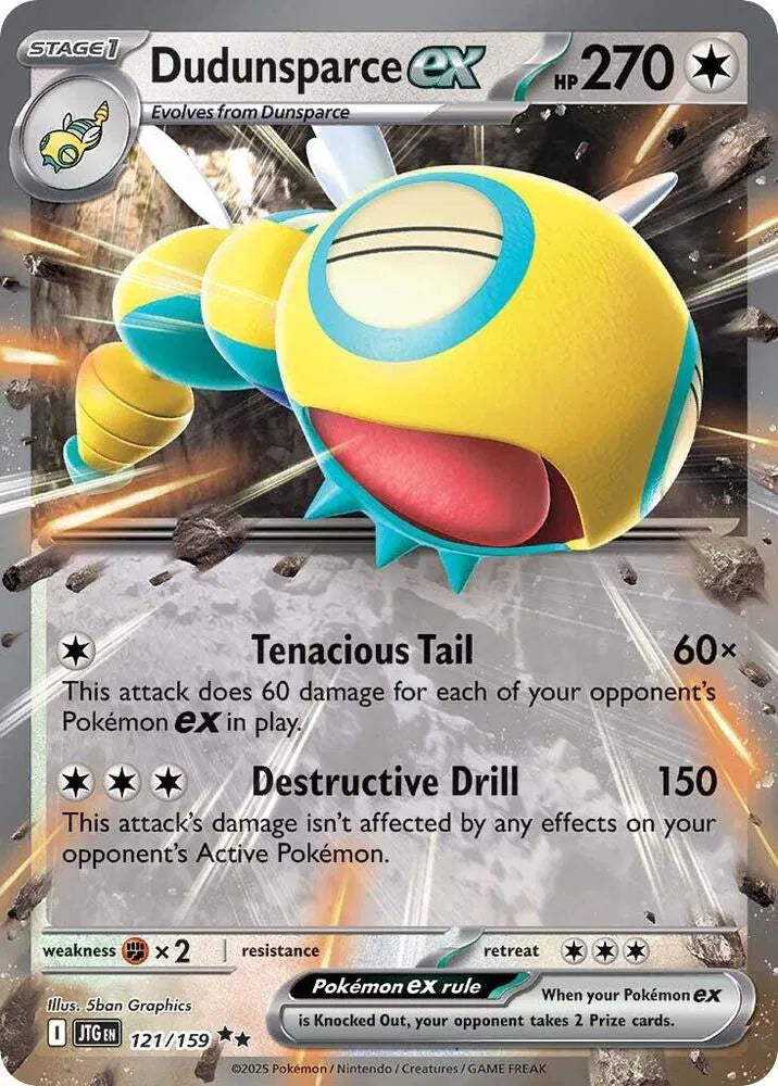 Carta Pokémon Dudunsparce ex 121/159 Journey Together