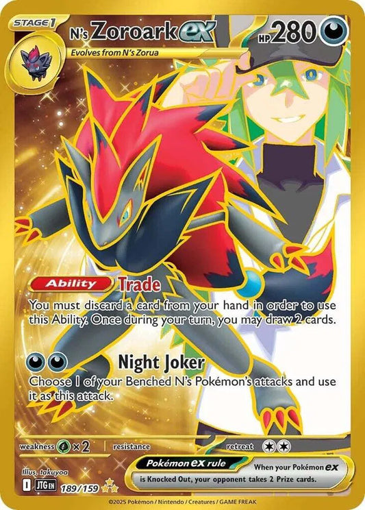 Carta Pokémon N's Zoroark ex 189/159 Journey Together