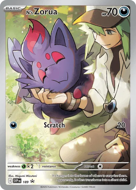 Carta Pokémon N's Zorua 189 Scarlet & Violet Promo