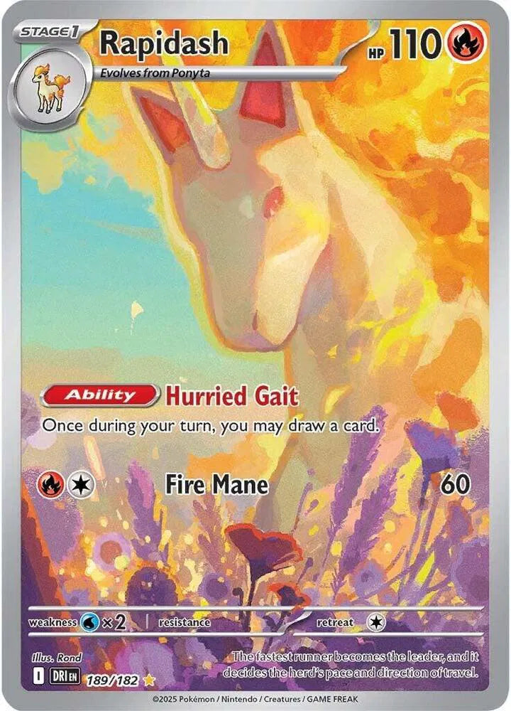Carta Pokémon Rapidash 189/182 Destined Rivals