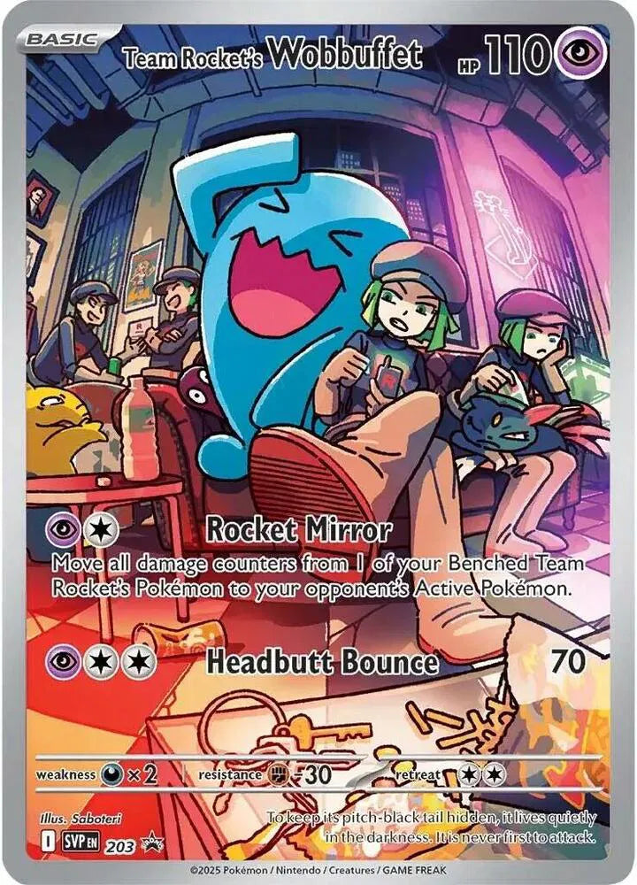 Carta Pokémon Team Rocket's Wobbuffet 203 Scarlet & Violet Promo