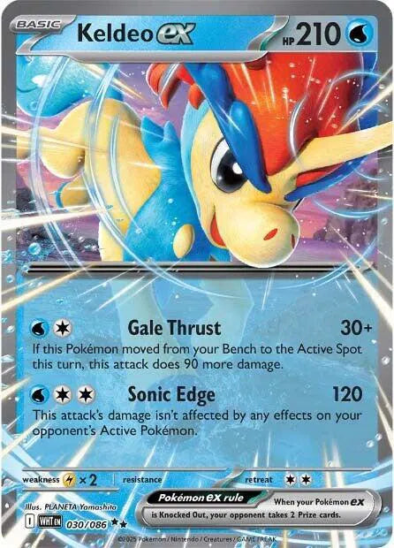 Carta Pokémon Keldeo ex 030/086 White Flare