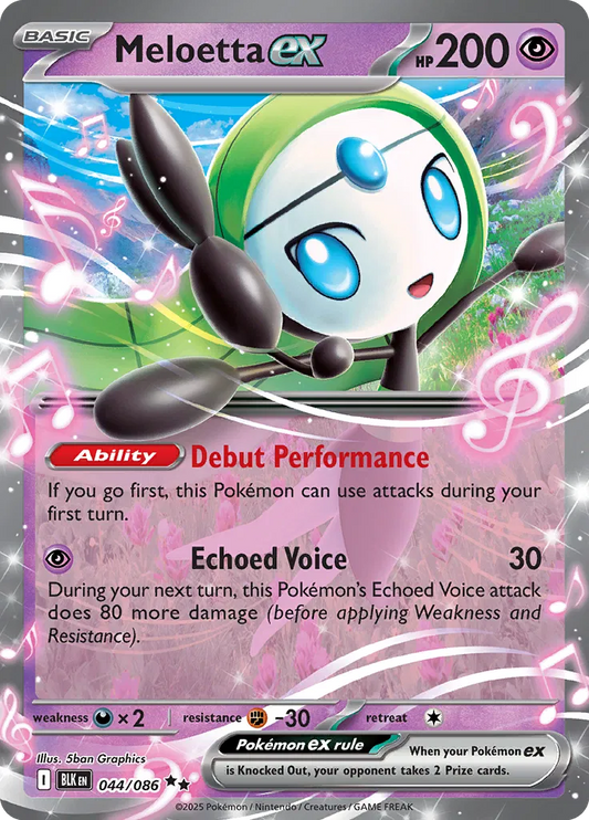 Carta Pokémon Meloetta ex 044/086 Black Bolt