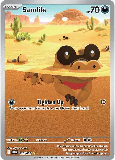 Carta Pokémon Sandile 135/086 Black Bolt