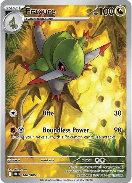Carta Pokémon Fraxure 146/086 Black Bolt