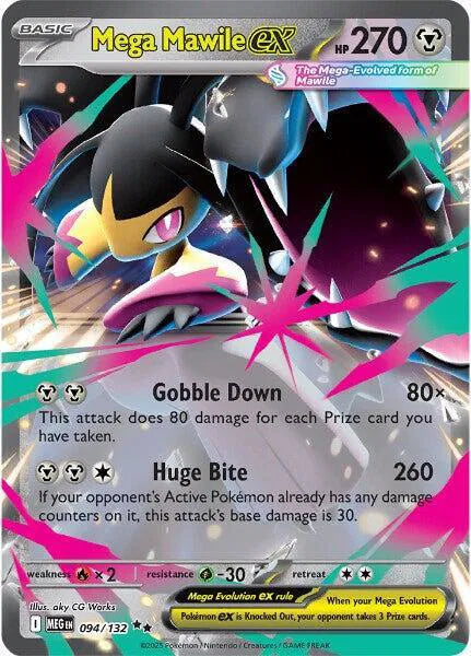 Carta Pokémon Mega Mawile ex 094/132 Mega Evolution