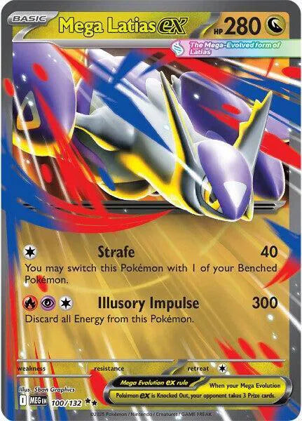 Carta Pokémon Mega Latias ex 100/132 Mega Evolution