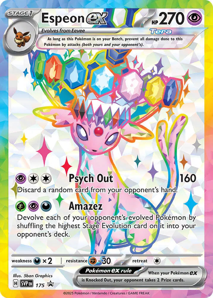 Carta Pokémon Espeon ex - 175 SVP 175 Scarlet & Violet Promo