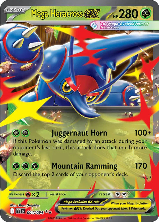Carta Pokémon Mega Heracross ex 004/094 Phantasmal Flames